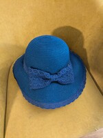 Beautiful women's summer hat, beach hat, blue summer hat
