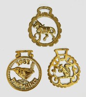3 pcs Brass Horse Tack Decor