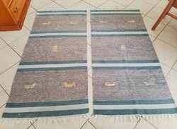 LÓ ÉS EMBER ÁBRÁZOLÁSOS SZŐTTES SZŐNYEG PÁR