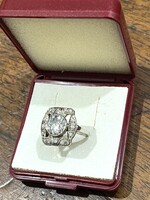 Különleges 2ct Art Deco gyémánt gyűrű