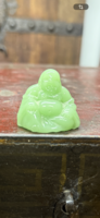 Zöld nevető Buddha szobor, keleti, ázsiai, japán, buddhizmus