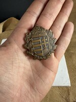 Eredeti Horthy Magyar címeres sapka jelvény