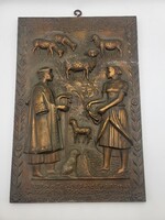 Garami László: János vitéz – réz dombormű