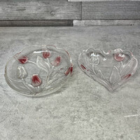 Walther-Glass Nadine Satin Rose tulipános üveg tálka szett