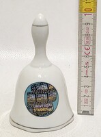 "Universal Studios" jelzett, aranycsíkos reklám porcelán csengő (3769)