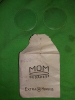 Antik MOM Budapest + 4 erősségű KEREK üveglencse pár szemüveghez hibátlan állapotban a képek szerint