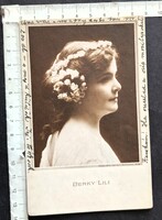 1915 BERKY LILI SZÍNMŰVÉSZ FORGATÓKÖNYVÍRÓ FOTÓLAP NEMZETI SZÍNHÁZ MOZI SZTÁR