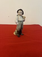 Antik zsolnay Sinkó András korsos kis fiú