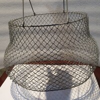 Retro hibátlan szocreál dróthálós drótszatyor cekker nagy teherbírású dekorácó :) b9