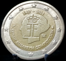 Belgium 2 euró, 2012 75 éves az Erzsébet királyné zenei verseny E03A6V