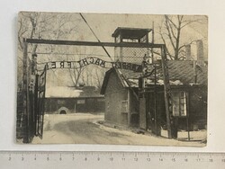 -AX163- Régi Képeslap Levél Levelezőlap Auschwitz Főbejárat