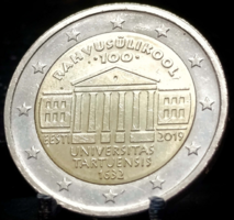 Észtország 2 euró, 2019 100. Évforduló - Észt nyelvű oktatás a Tartu-i Egyetemen E01F1V