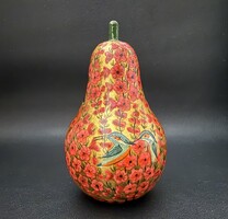 PRÉMIUM Kasmíri Papírmasé Díszkörte – 5 Különböző Madárral, Kézzel festett