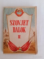 Szovjet dalok II.magyar és orosz szöveggel 1952-es kiadás