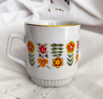 Retró, Zsolnay, nagyon kedves, tavaszi virág mintás csésze, bögre 29.