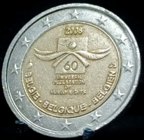 Belgium 2 euró, 2008 60 Éves az Emberi Jogok Egyetemes Nyilatkozata E01F5V