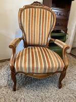 Neobarokk magastámlás karfás szék eladó bp.17 ker