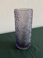 Brabec Jirí lila üveg váza Sklo Union Rosice üveggyár 1972 (U0093)