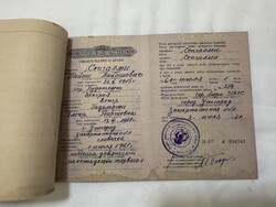 1961-es házassági anyakönyvi kivonat – szovjet (Kárpátalja/Ungvár) + hiteles magyar fordítás, pecsét