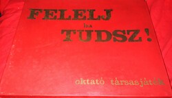 Régi NEM tesztelt "FELELJ HA TUDSZ" kvíz társasjáték játék dobozával a képek szerint