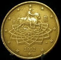Olaszország 50 euro cent, 2002 A13F1V