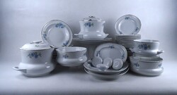 1Z421 Régi 12 személyes 50 darabos virágmintás Hollóházi porcelán étkészlet