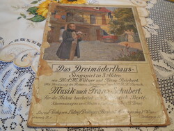 Kottáskönyv - Három a kislány - Das Dreimadelrhaus - F. Schubert  .1916.....