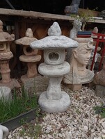 Egzotikus kertépítő Kő kerti lámpa Flinstons Fagyálló műkő  Japán kerti tó pagoda lámpás szobor