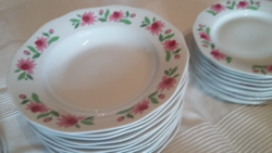 Arpo 12 személyes étkészlet rózsaszín virágos