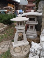 Új Minimál 75cm kertépítő Kő lámpa  Fagyálló műkő Feng Shui  Japán kerti tó pagoda lámpás szobor