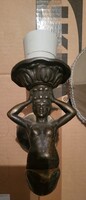 Antik figurális bronz falikar