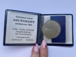 -AX197- Régi 100 Forintos Emlékérem Széchenyi István Művei Megjelenésének 150. Évfordulójára 1983.
