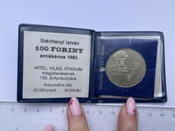 -AX184- Régi 100 Forintos Emlékérem Széchenyi István Művei Megjelenésének 150. Évfordulójára 1983.