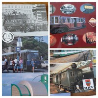 3 db BKV közlekedési eszköz postatiszta képeslap/ villamos, autóbusz,földalatti, Hév