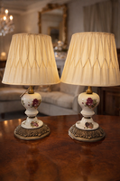 Porcelán betétes lámpa pár