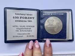-AX188- Régi 100 Forintos Emlékérem Széchenyi István Művei Megjelenésének 150. Évfordulójára 1983.