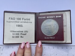 -AX187- Régi 100 Forintos FAO Emlékérem ENSZ 1983.