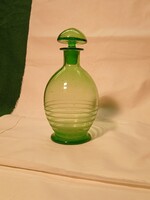 Art Deco zöld palack/dekanter