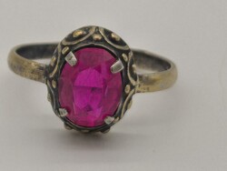 Régi 875-ös jelzett Rubin köves Szovjet Ezüst Gyűrű