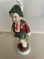 Bertram iskolás fiú porcelán szobor