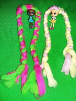 Minőségi RITKA SML hosszú hajú (35cm) kicsi(8cm) sorszámos minőségi babák - 2db EGYBE képek szerint