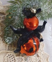 Karácsonyfadísz üveg, figurális dísz katicabogár