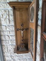 Szecessziós Art Deco falióra doboz,Fali vitrin szekrény kulcstartó lámpa tartó,Ereklye ,hàzi àldàs