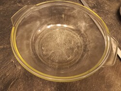 Régebbi kerek jénai tál - 2,5liter - 25x8,5 cm  - hibátlan, nincs lepattanás