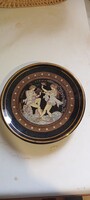 Kóbalt kék 24 K. Arannyal festett porcelán tányér.