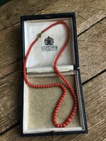 Antik piros nemes korall gyöngysor