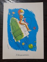 1974 KIKAPCSOLÓDÁS Rajz-Pusztai Pál Offset-nyomda Budapest