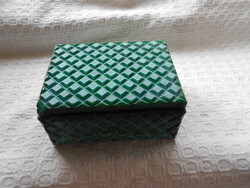 Malachite glass box (bohemia) curt schlevogt- czech glass