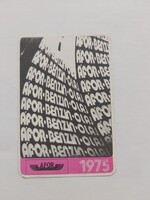 ÁFOR kártyanaptár 1975 - ÁFOR VEVŐSZOLGÁLAT