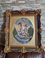 NAGY MÉRETŰ NŐI GOBELIN , BLONDEL KERET